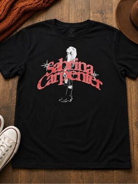 Sabrina Carpenter Black Graphic Concert Tour T-Shirt Size 2XL